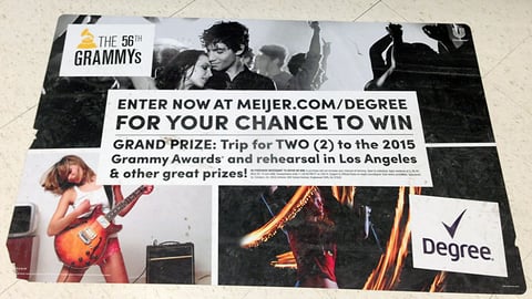 Degree Meijer 'Grammys' Floor Cling