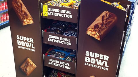 Snickers 'Super Bowl Satisfaction' Floorstand