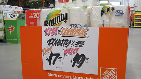 Bounty Home Depot 'Dare to Compare' Pallet