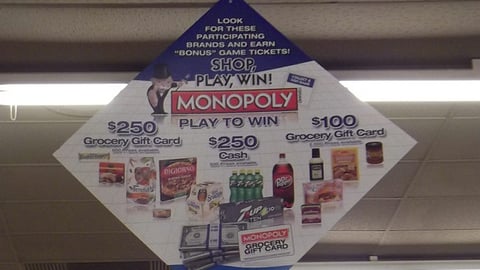 Albertsons 'Monopoly' Ceiling Sign