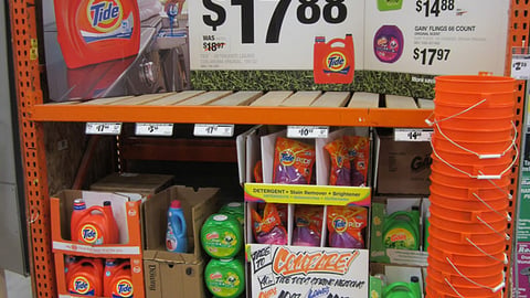 Home Depot P&G 'Let's Start Fresh' Endcap