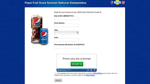 PepsiCo Circle K 'Fuel Good Summer' Landing Page