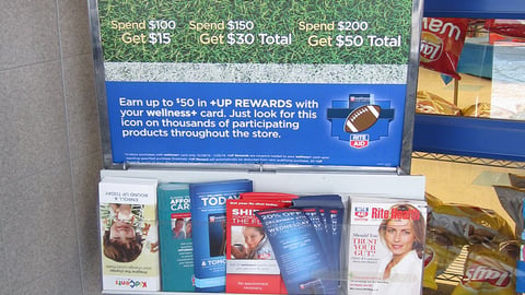 Rite Aid +UP Rewards Games Stanchion