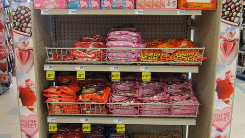 Rite Aid Valentine's Day Candy Endcap