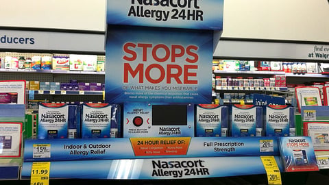 Nasacort Video-Enabled Shelf Tray
