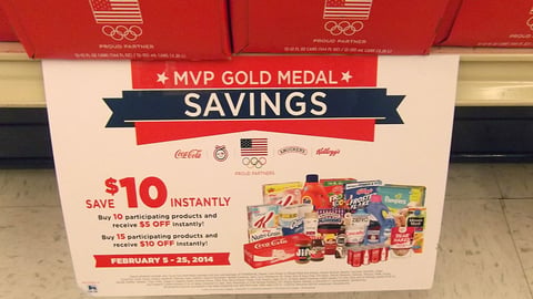 Food Lion 'Gold Medal Savings' Shelf Sign