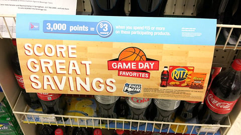 Walgreens 'Game Day Favorites' Shelf Sign
