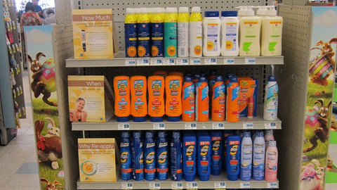 Rite Aid Sun Care Endcap