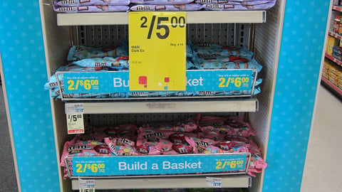 M&M's Mega/Birthday Cake CVS Incentive Endcap
