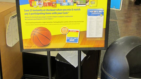 Kroger 'March to Savings' Stanchion