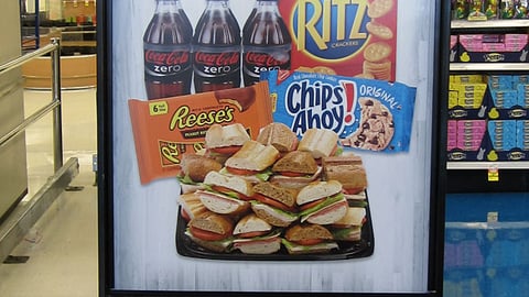 Meijer 'Feed the Fans' Stanchion Sign