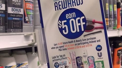 A&P 'Health + Beauty Rewards' Shelf Talker