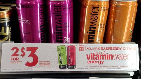 7-Eleven Vitaminwater Energy 'Exclusive' Shelf Sign