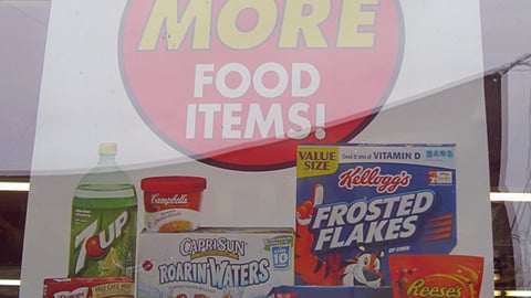 Family Dollar 'More Food Items' Window Poster