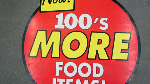 Family Dollar 'More Food Items' Floor Cling