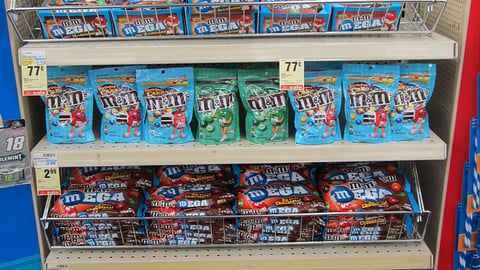 M&M's CVS 'Free M-Ball' Endcap