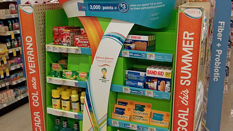 J&J Walgreens 'Celebrate Every Goal' Endcap