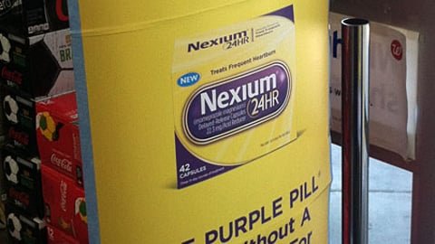 Walgreens Nexium 24HR Security Pedestal Ad