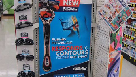Gillette Fusion ProGlide Flexball 'Coming Soon' Endcap