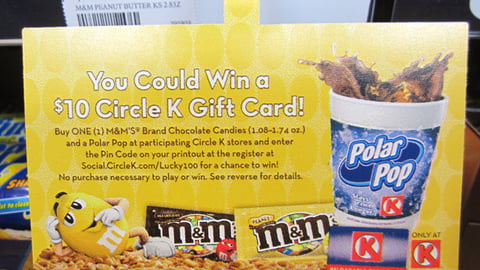 M&M's Circle K 'Lucky 100th' Dangler