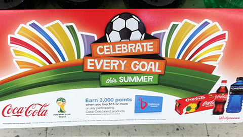 Coca-Cola Walgreens 'Celebrate Every Goal' Shelf Sign