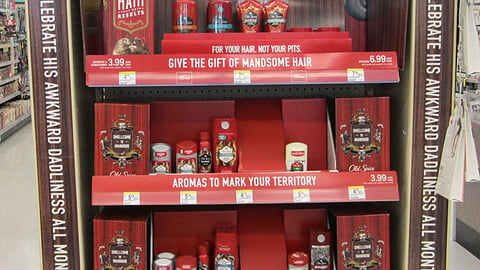 Old Spice Walgreens 'Cheers to Dad' Endcap