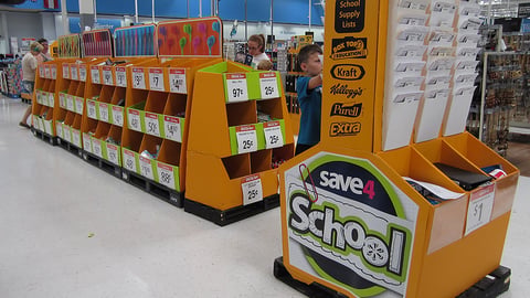 Walmart 'Save 4 School' Pallet Train