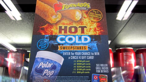 Ruiz Foods Circle K 'Hot Cold' Cooler Cling