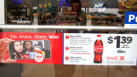 Coca-Cola Circle K 'Sip. Snack. Share' Door Cling