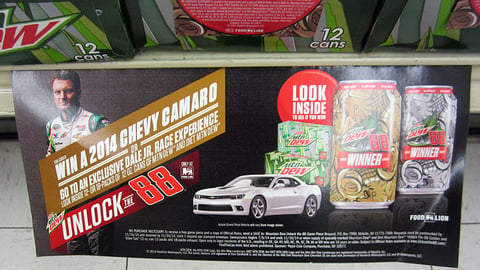 Mountain Dew Food Lion 'Unlock the 88' Shelf Sign