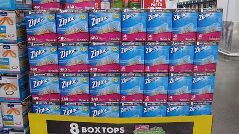 Ziploc Sam's Club Box Tops for Education Pallet