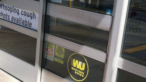 Western Union Window Cling