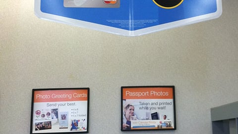 Walgreens Balance Financial Western Union Ceiling Sign