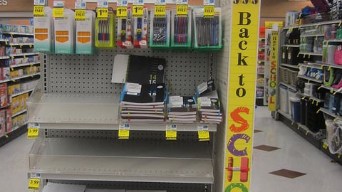 Rite Aid 'Back to Homework' Endcap
