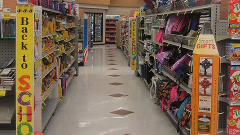 Rite Aid Back to School Aisle