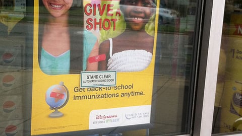 Walgreens 'Get a Shot, Give a Shot' Window Poster