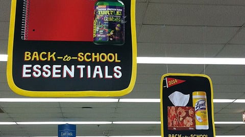 Walgreens Multi-Brand Back-to-School Ceiling Signs