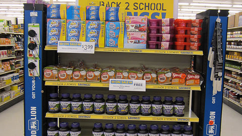 Food Lion 'Back 2 School Savings' Endcap