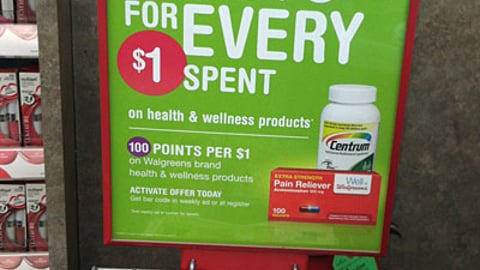 Walgreens Balance Rewards Rack Sign