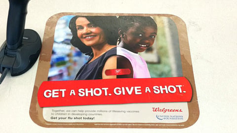 Walgreens 'Get a Shot, Give a Shot' Counter Cling