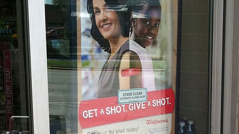 Walgreens 'Get a Shot, Give a Shot' Window Poster