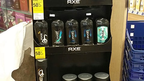 Axe Peace Walgreens Floorstand