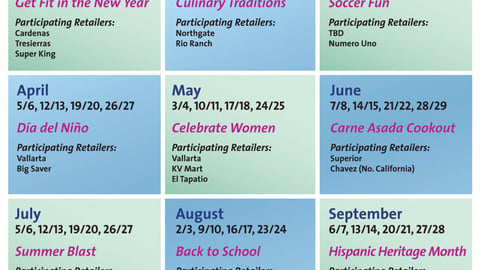 Unified Grocers Event Activation Calendar