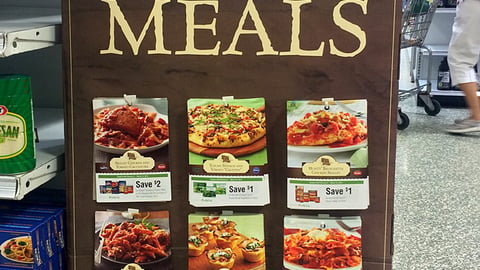 Publix 'Viva Italia' Recipe Standee
