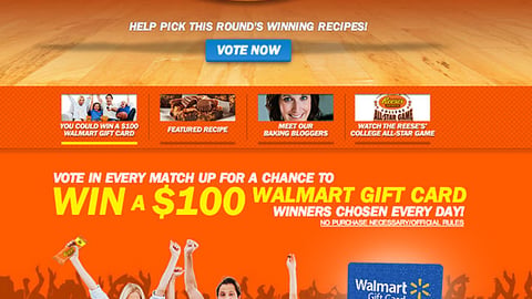 Reese's Walmart 'Baking Bracket Challenge' Website