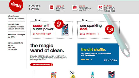 Target.com 'So-Clean-My-House-Squeaks Run' Page