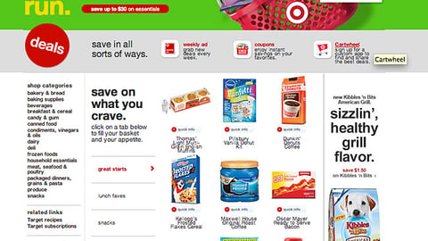 Target.com Grocery Run Landing Page