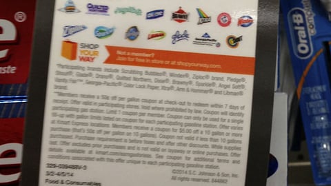 Kmart Gas Incentive Shelf Tag