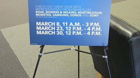 Best Buy 'March Audio Fest' Easel Sign