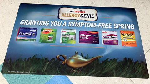 Meijer 'Allergy Genie' Floor Cling